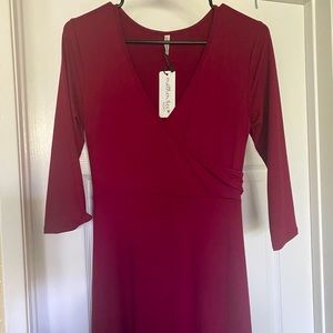 Burgundy long dress